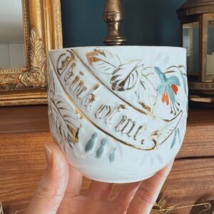 Vintage “Think of Me” Porcelain Tea Cup